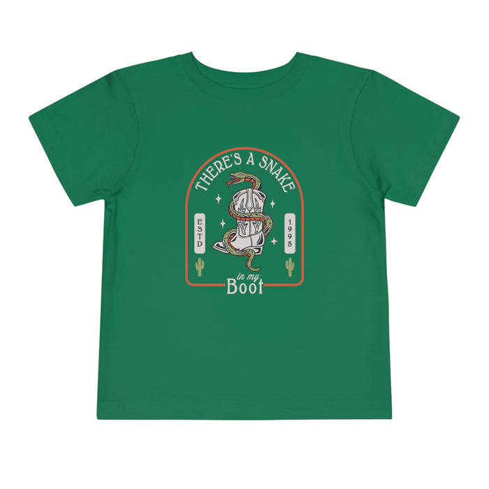 There's A Snake In My Boot Bella Canvas Toddler Short Sleeve Tee