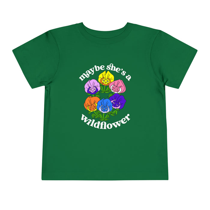 Maybe She’s A Wildflower Bella Canvas Toddler Short Sleeve Tee