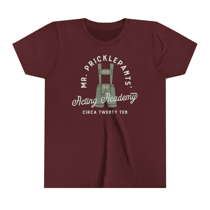 Mr. Pricklepants’ Acting Academy Bella Canvas Youth Short Sleeve Tee