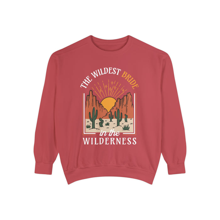 Wildest Bride In The Wilderness Comfort Colors Unisex Garment-Dyed Sweatshirt