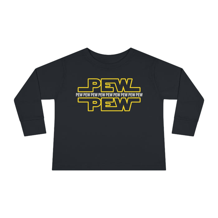 PEW PEW PEW Rabbit Skins Toddler Long Sleeve Tee