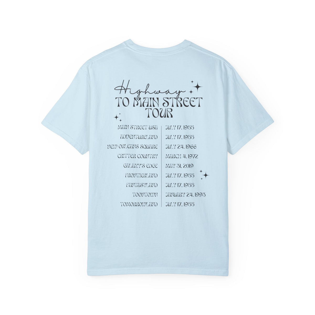 Highway To Main Street Tour Comfort Colors Unisex Garment-Dyed T-shirt