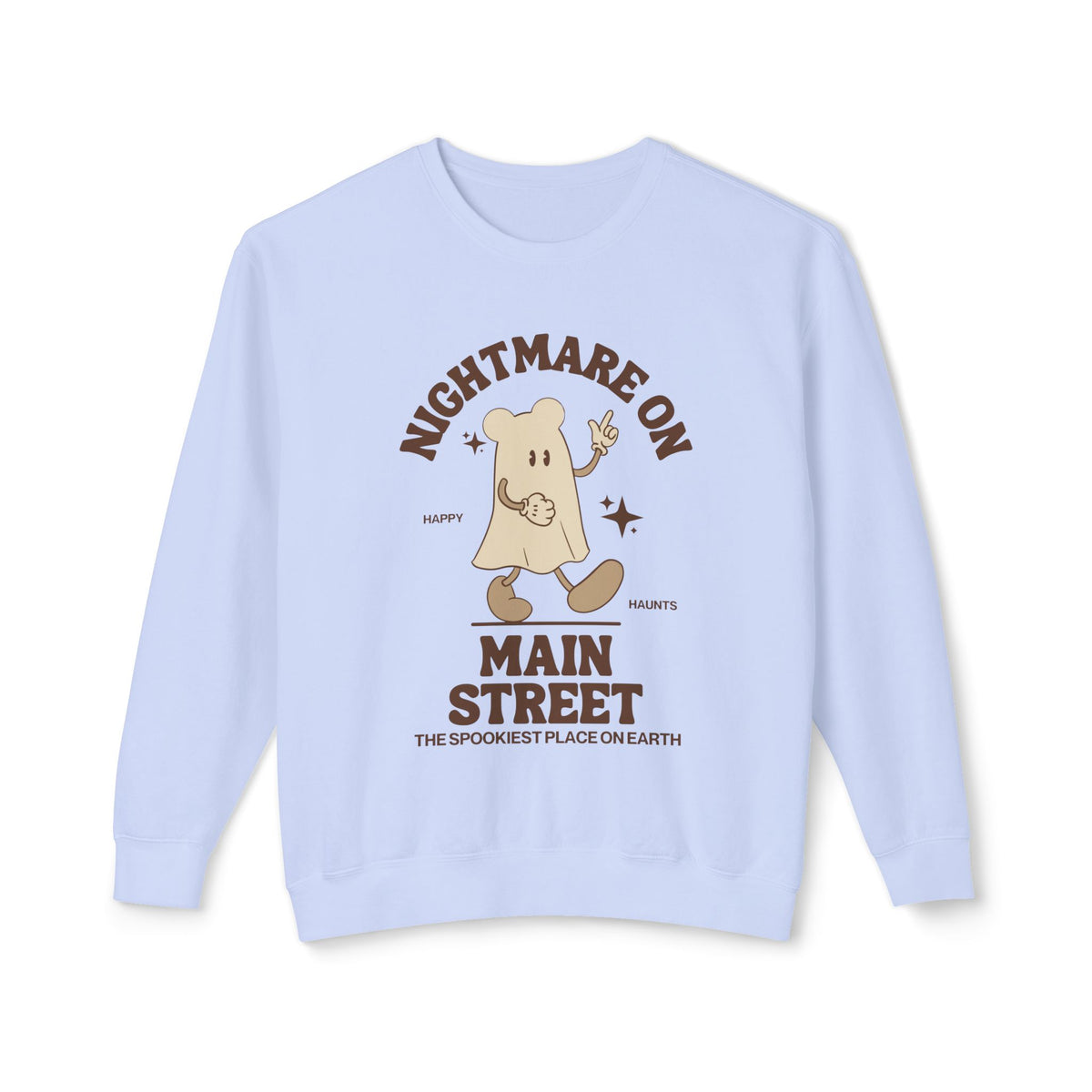 Nightmare on Main Street Unisex Lightweight Comfort Colors Crewneck Sweatshirt