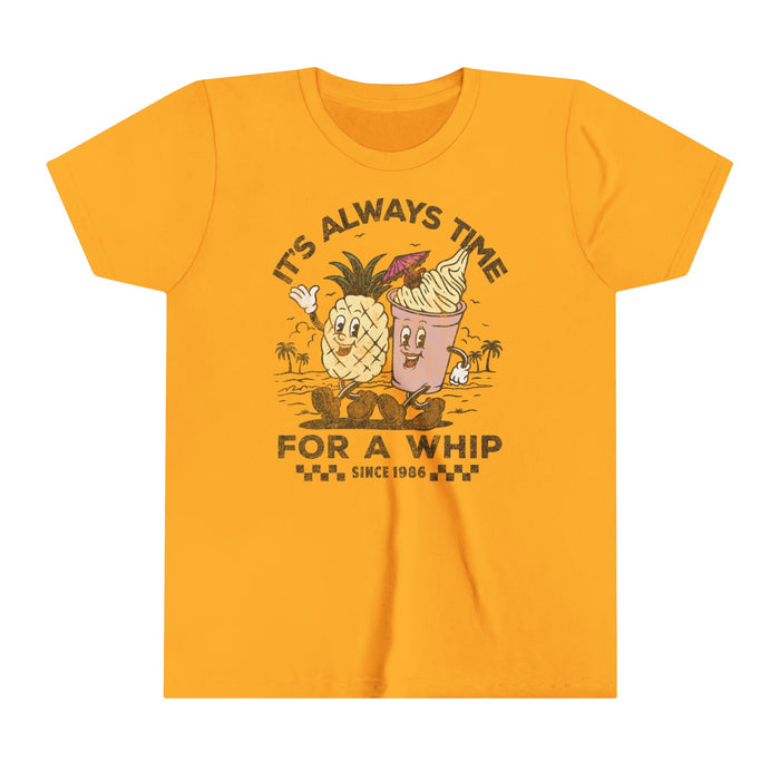 It's Always Time For A Whip Bella Canvas Youth Short Sleeve Tee