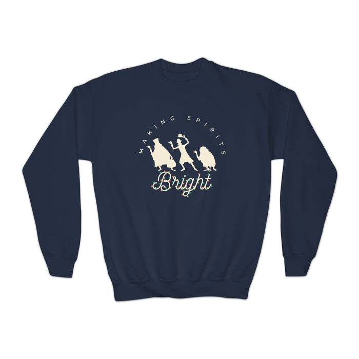 Making Spirits Bright Gildan Youth Crewneck Sweatshirt