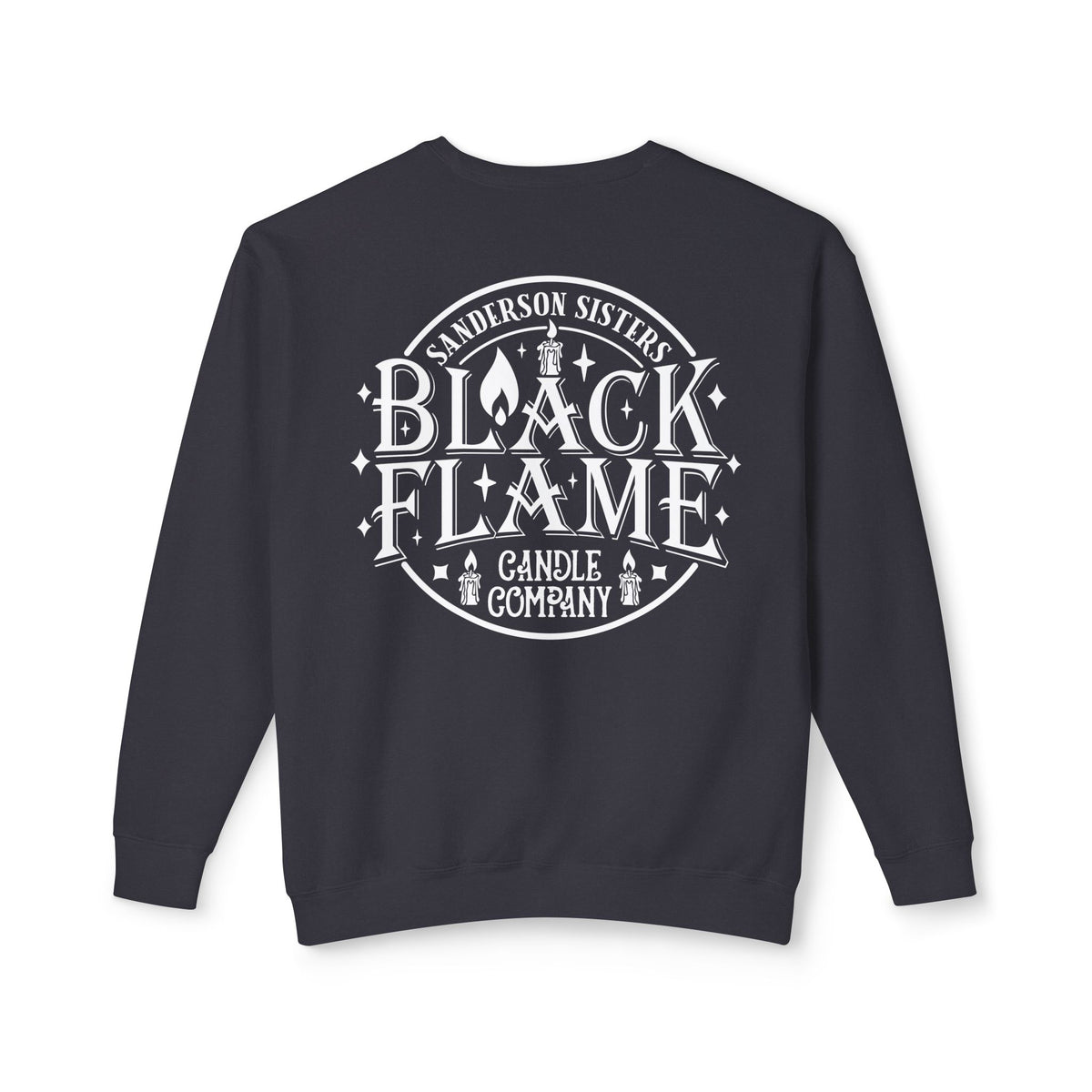 Black Flame Candle Unisex Lightweight Comfort Colors Crewneck Sweatshirt