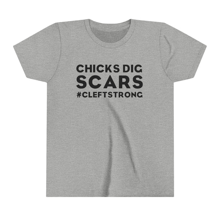 Chicks Dig Scars Bella Canvas Youth Short Sleeve Tee