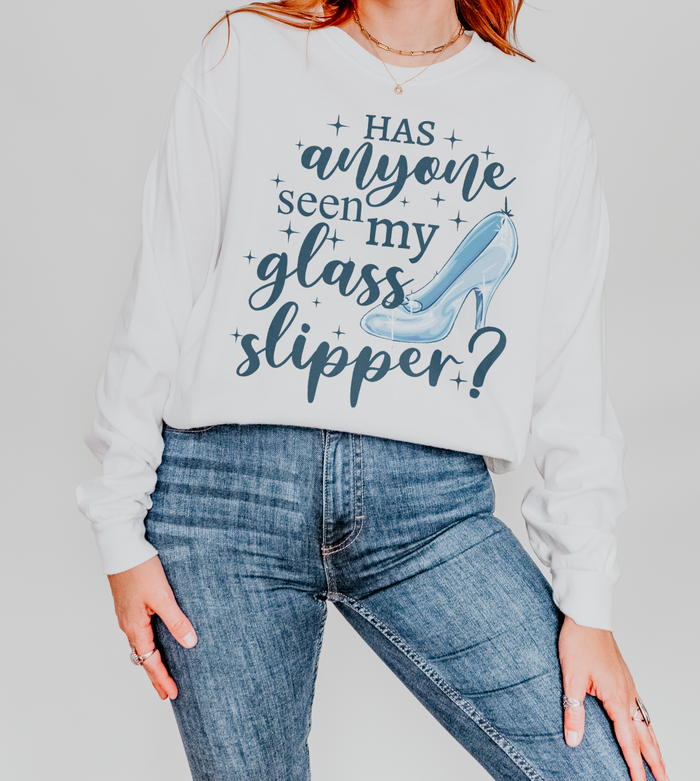 Has Anyone Seen My Glass Slipper? Comfort Colors Unisex Garment-dyed Long Sleeve T-Shirt