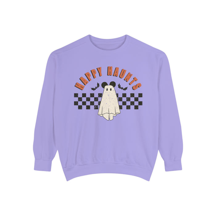 Happy Haunts Comfort Colors Unisex Garment-Dyed Sweatshirt