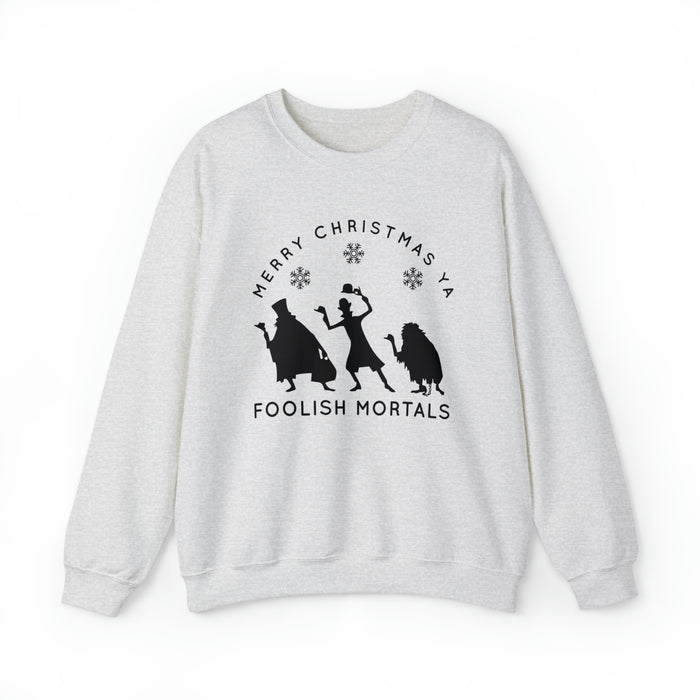 Merry Christmas Ya Foolish Mortals Gildan Unisex Heavy Blend™ Crewneck Sweatshirt