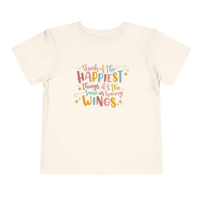 Think of the Happiest Things Bella Canvas Toddler Short Sleeve Tee