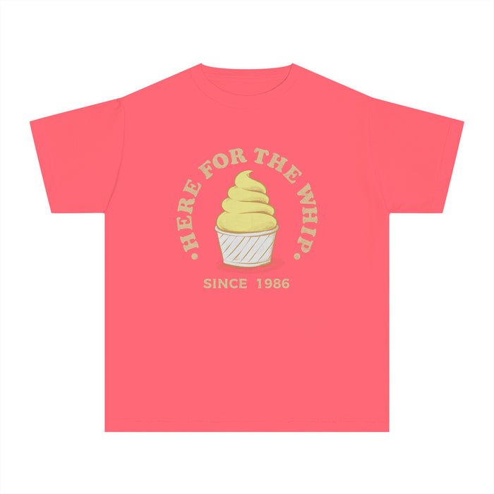 Here For The Whip Comfort Colors Youth Midweight Tee