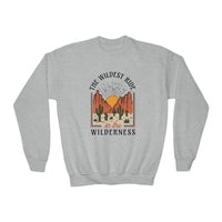 The Wildest Ride In The Wilderness Gildan Youth Crewneck Sweatshirt