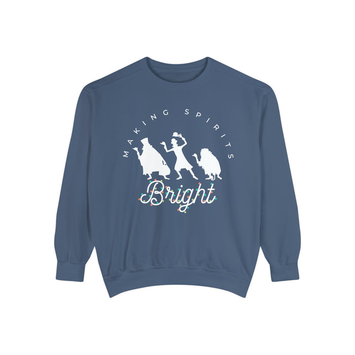 Making Spirits Bright Comfort Colors Unisex Garment-Dyed Sweatshirt