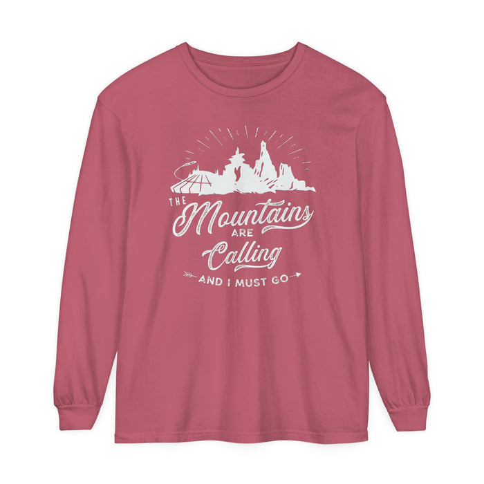 The Mountains Are Calling Comfort Colors Unisex Garment-dyed Long Sleeve T-Shirt