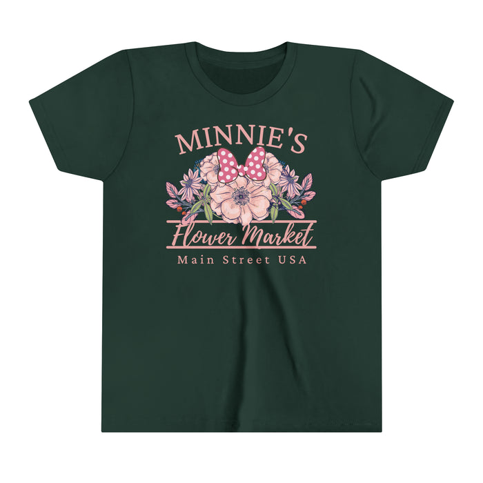 Minnie's Flower Market Bella Canvas Youth Short Sleeve Tee