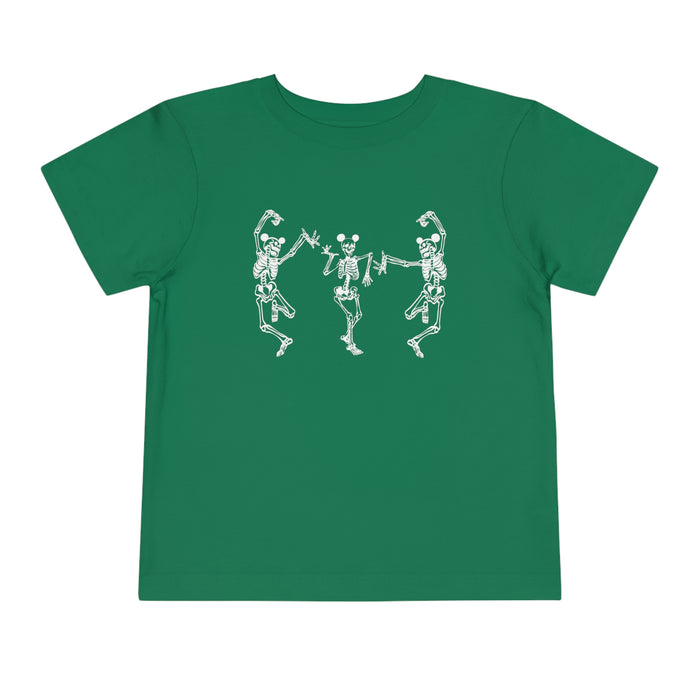 Dancing Skeletons with Ears Bella Canvas Toddler Short Sleeve Tee