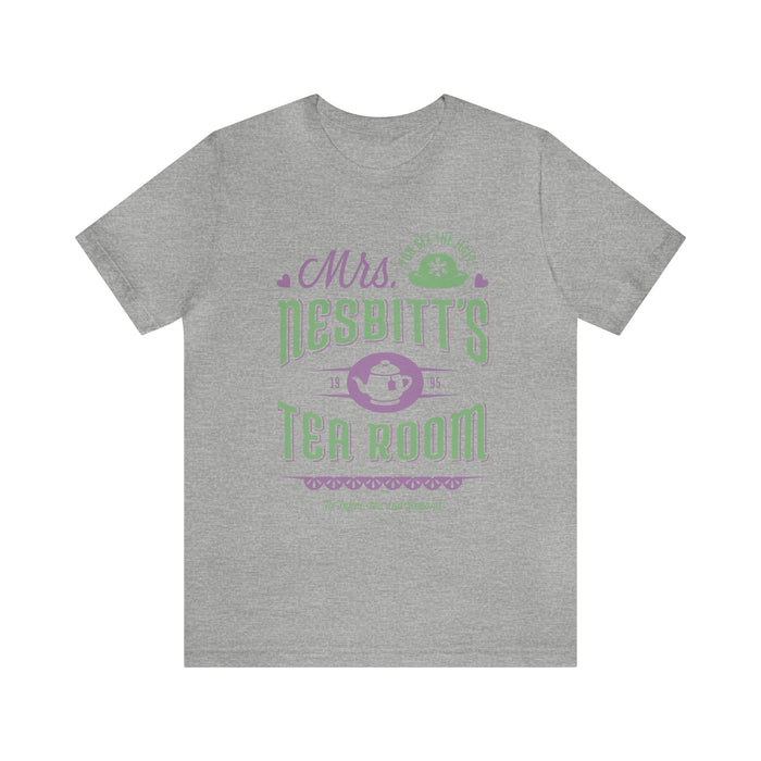 Mrs. Nesbitt’s Tea House Mint & Lavender Bella Canvas Unisex Jersey Short Sleeve Tee