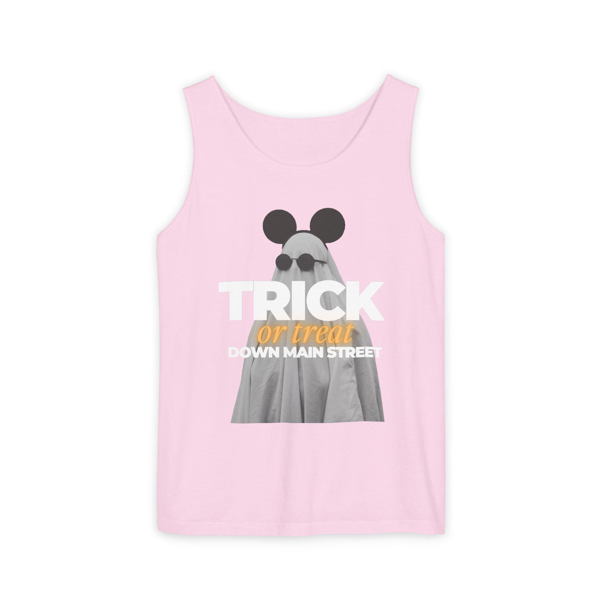 Trick or Treat Down Main Street Unisex Comfort Colors Garment-Dyed Tank Top