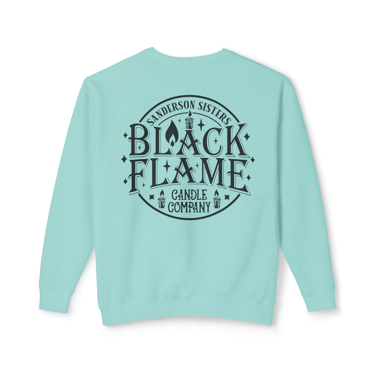 Black Flame Candle Unisex Lightweight Comfort Colors Crewneck Sweatshirt