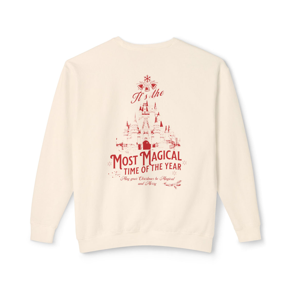 It's The Most Magical Time of the Year Castle Unisex Lightweight Comfort Colors Crewneck Sweatshirt