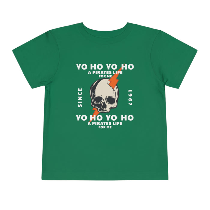 Yo Ho Pirates Life For Me Bella Canvas Toddler Short Sleeve Tee