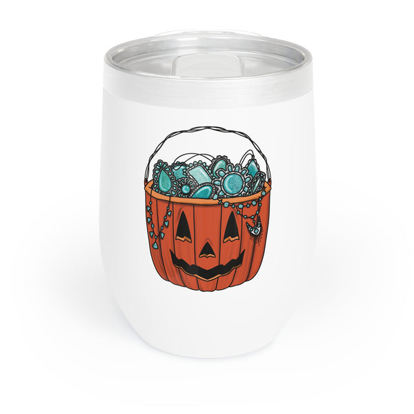 Turquoise Pumpkin Chill Wine Tumbler