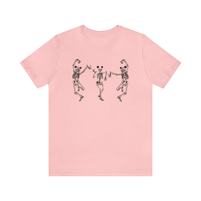 Dancing Skeletons with Ears Bella Canvas Unisex Jersey Short Sleeve Tee