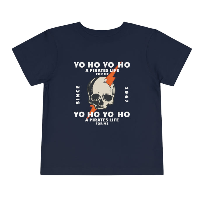 Yo Ho Pirates Life For Me Bella Canvas Toddler Short Sleeve Tee