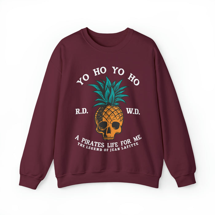 Yo Ho Pirates Life For Me Gildan Unisex Heavy Blend™ Crewneck Sweatshirt