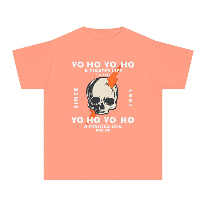 Yo Ho Pirates Life For Me Comfort Colors Youth Midweight Tee