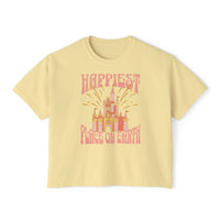 Happiest Place On Earth Comfort Colors Women's Boxy Tee
