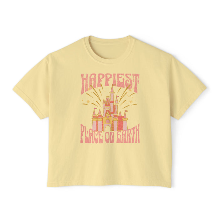 Happiest Place On Earth Comfort Colors Women's Boxy Tee