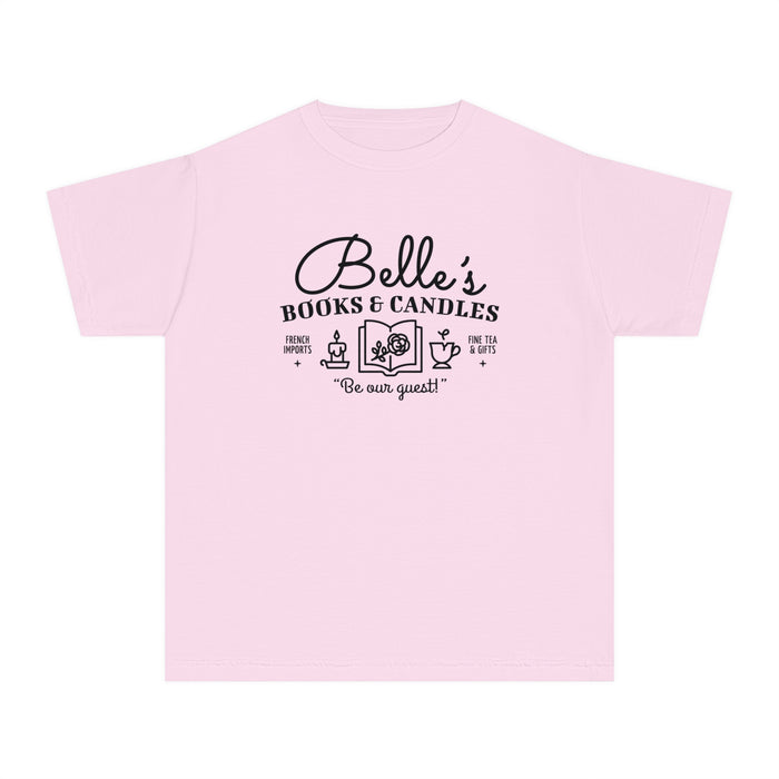 Belle’s Books & Candles Comfort Colors Youth Midweight Tee