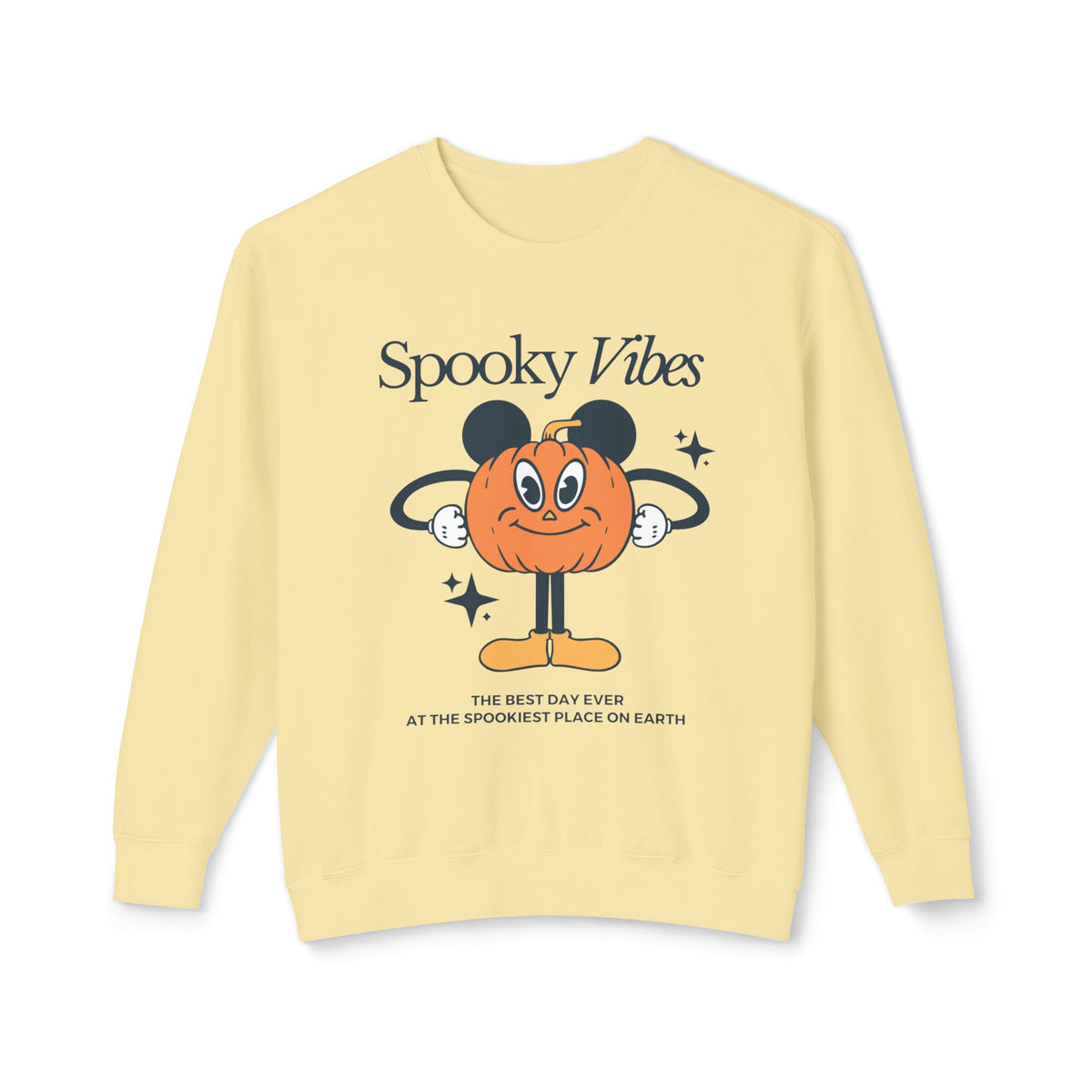 Spooky Vibes Unisex Lightweight Comfort Colors Crewneck Sweatshirt