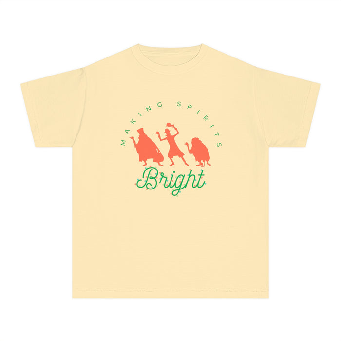 Making Spirits Bright Comfort Colors Youth Midweight Tee