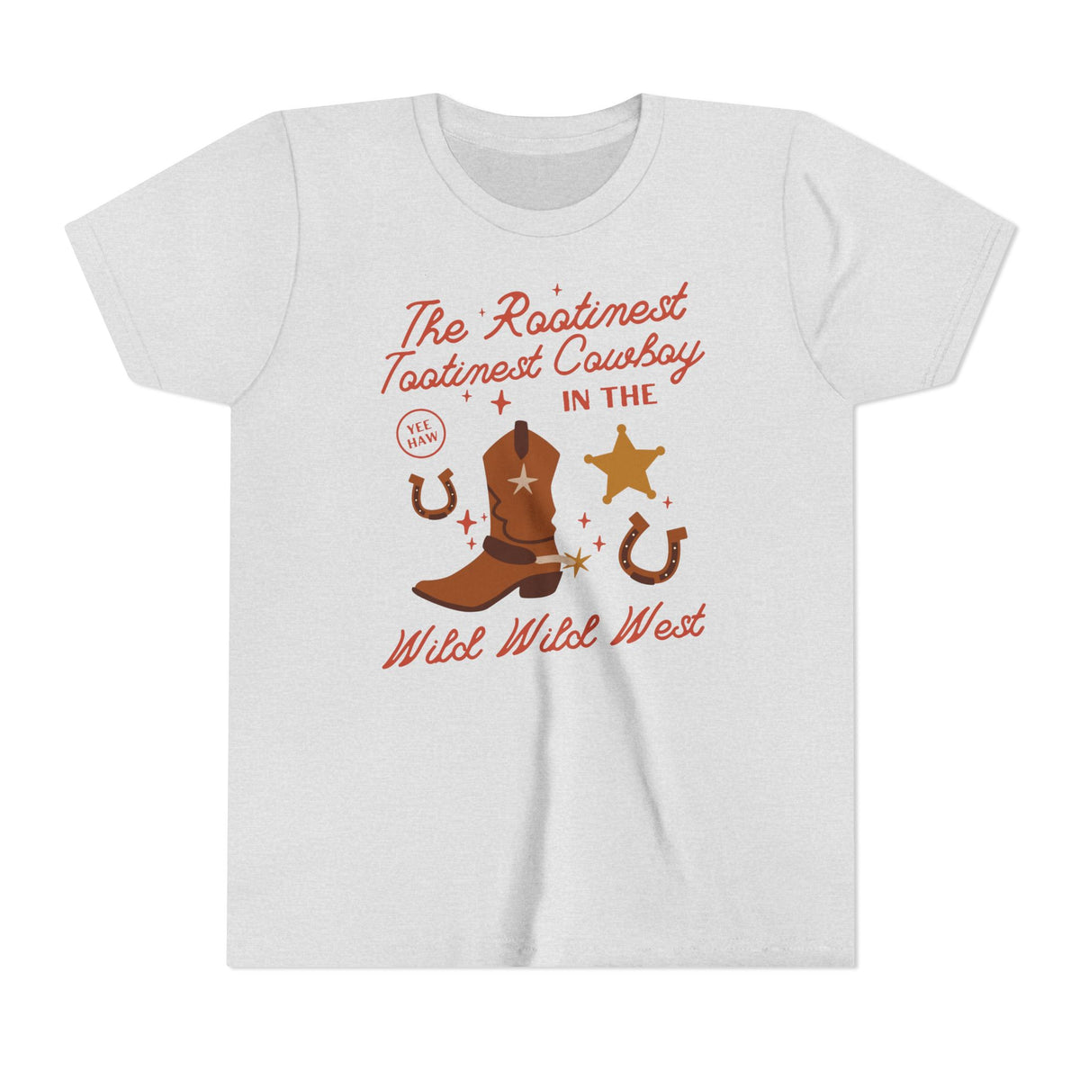 The Rootinest Tootinest Cowboy in the Wild Wild West Bella Canvas Youth Short Sleeve Tee