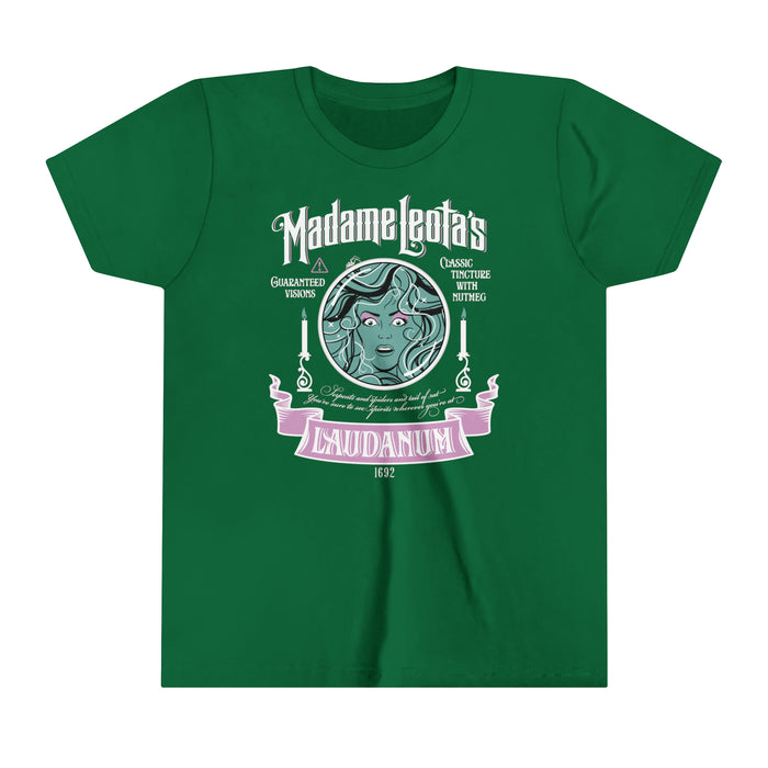 Madame Leota’s Laudanum Teal Bella Canvas Youth Short Sleeve Tee