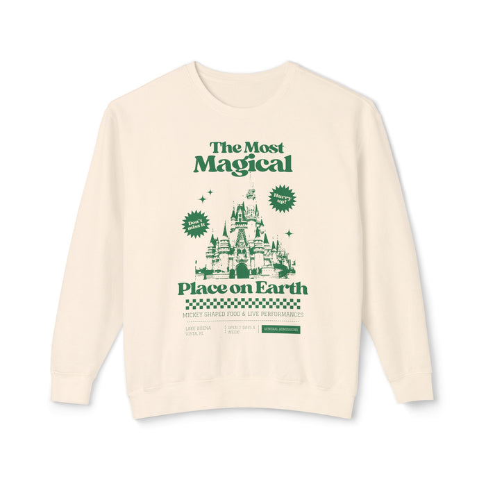 The Most Magical Place on Earth Unisex Lightweight Comfort Colors Crewneck Sweatshirt