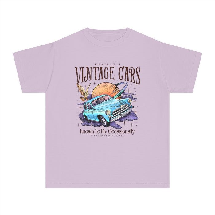 Weasley's Vintage Cars Comfort Colors Youth Midweight Tee