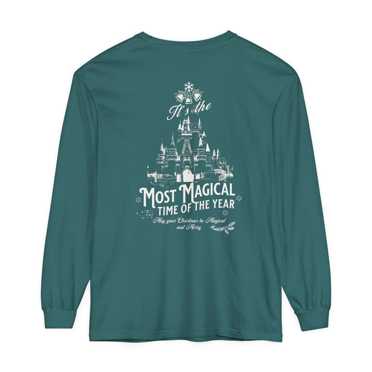 It's The Most Magical Time of the Year Castle Comfort Colors Unisex Garment-dyed Long Sleeve T-Shirt