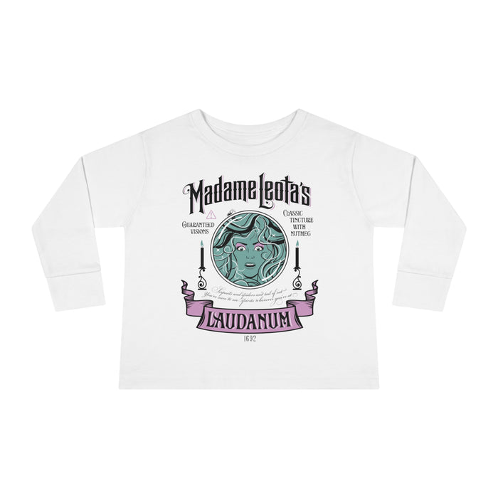 Madame Leota’s Laudanum Teal Rabbit Skins Toddler Long Sleeve Tee