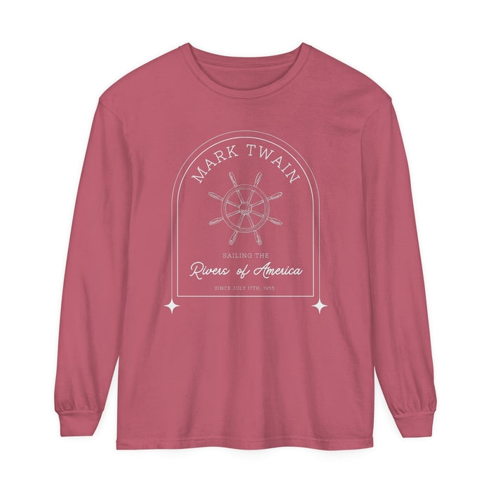 Sailing The Rivers of America Comfort Colors Unisex Garment-dyed Long Sleeve T-Shirt