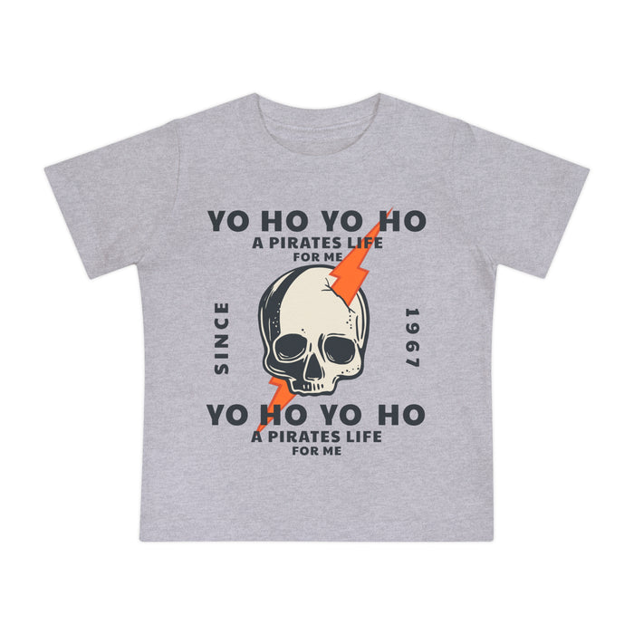 Yo Ho Pirates Life For Me Bella Canvas Baby Short Sleeve T-Shirt