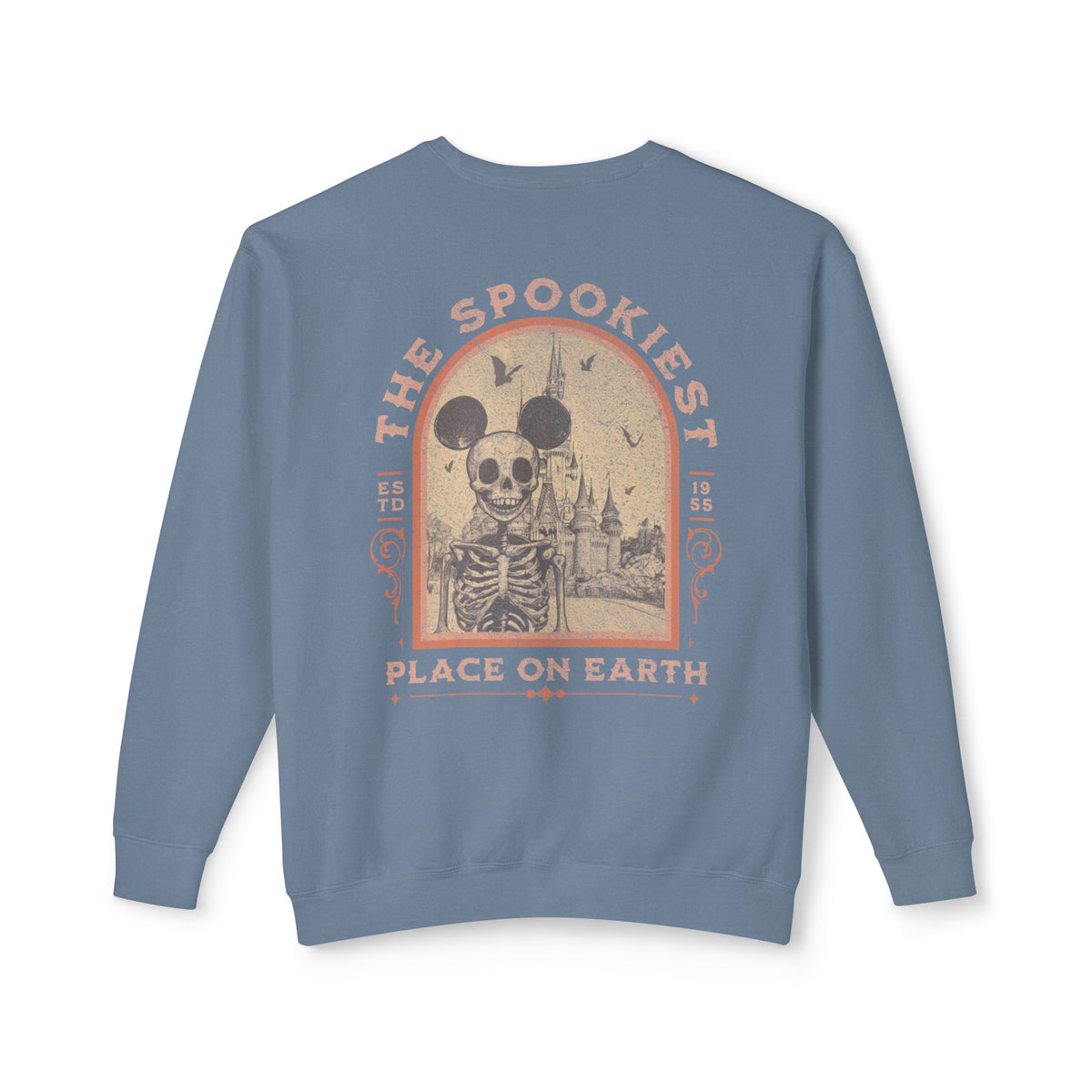 The Spookiest Place on Earth 1955 Unisex Lightweight Comfort Colors Crewneck Sweatshirt