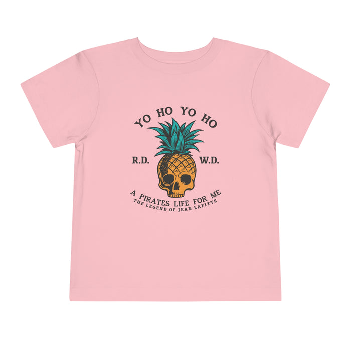 Yo Ho Pirates Life For Me Bella Canvas Toddler Short Sleeve Tee