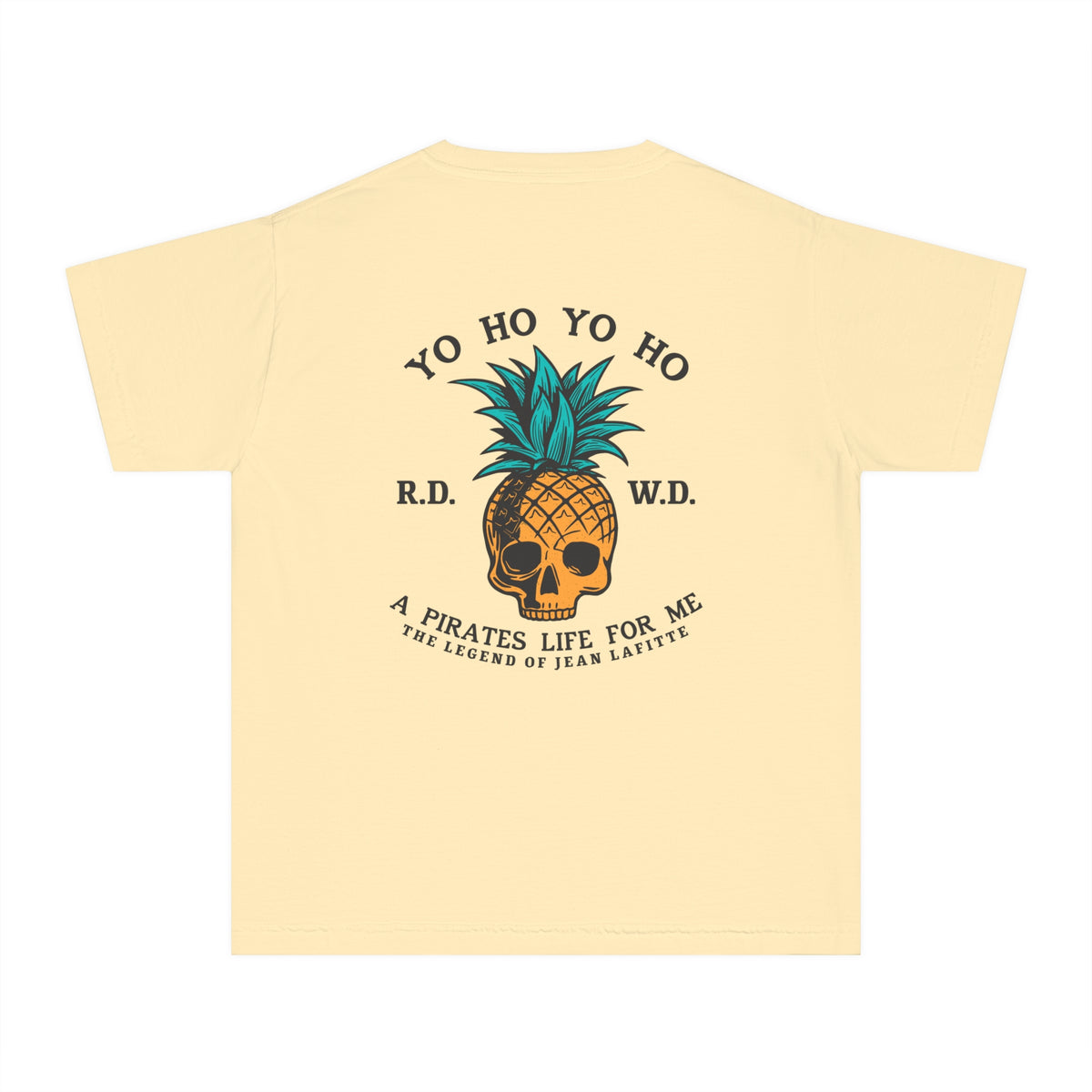 Yo Ho Pirates Life For Me Comfort Colors Youth Midweight Tee