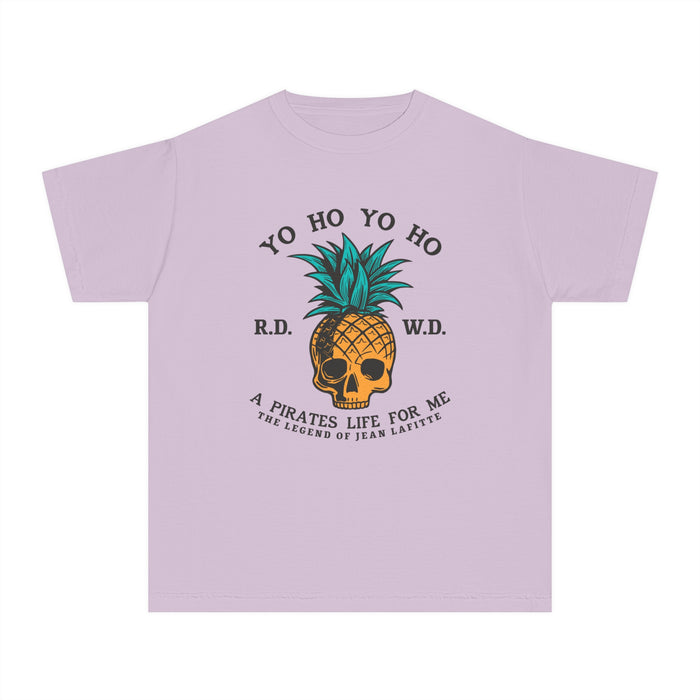 Yo Ho Pirates Life For Me Comfort Colors Youth Midweight Tee