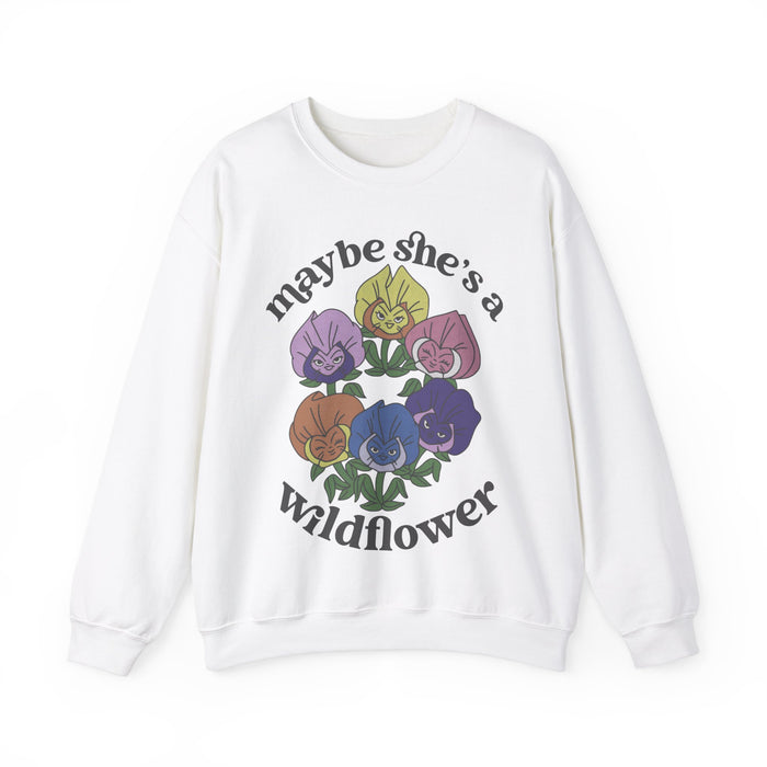 Maybe She’s A Wildflower Gildan Unisex Heavy Blend™ Crewneck Sweatshirt