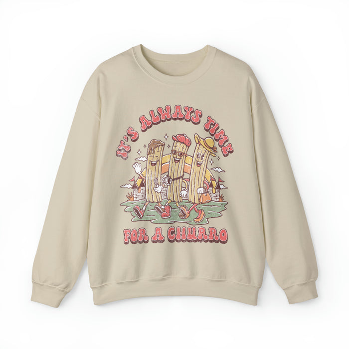 It's Always Time For A Churro Gildan Unisex Heavy Blend™ Crewneck Sweatshirt